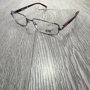 Mont Blanc MB98 A36 Red Rectangle 54-18-140mm Full Rim Eyeglasses